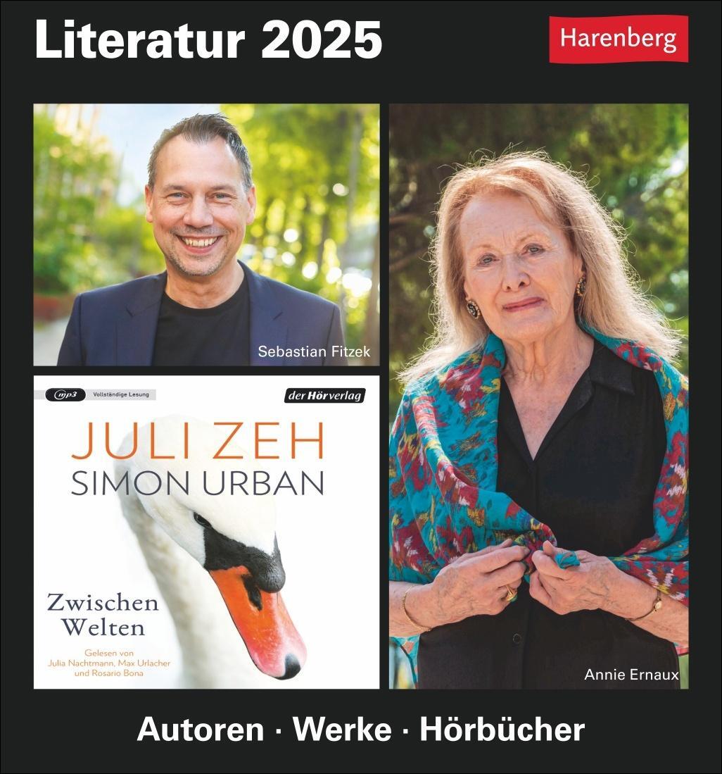 Cover: 9783840033308 | Literatur Tagesabreißkalender 2025 - Kulturkalender - Autoren,...