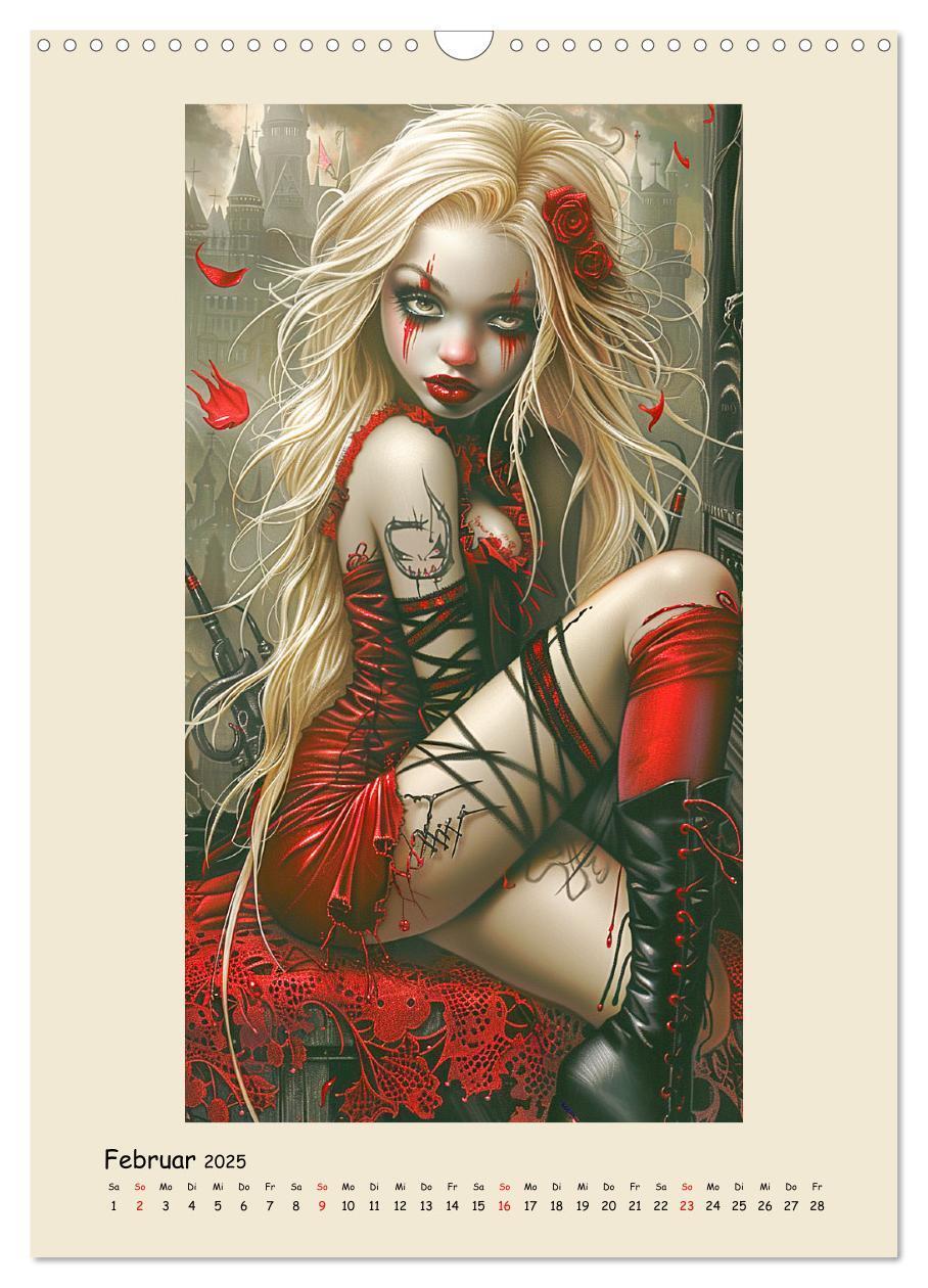 Bild: 9783457126783 | Gothic-Girls. Bizzare Comic-Art (Wandkalender 2025 DIN A3 hoch),...