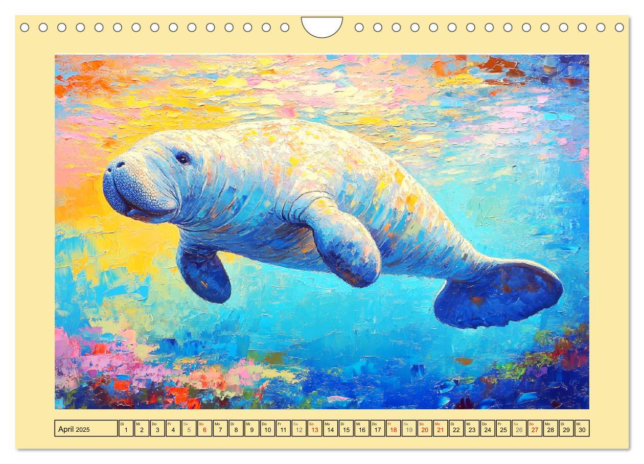 Bild: 9783457203576 | Manatee Paintings. Rundschwanzseekühe im Ölgemälde-Stil...