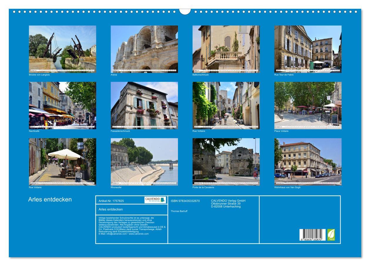 Bild: 9783435332670 | Arles entdecken (Wandkalender 2025 DIN A2 quer), CALVENDO...