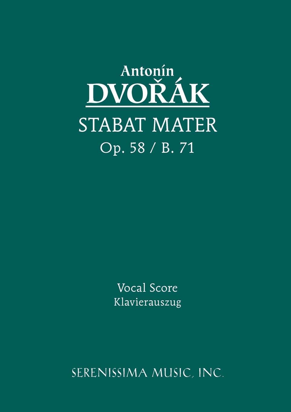Cover: 9781932419542 | Stabat Mater, Op.58 | Vocal score | Taschenbuch | Paperback | Latein