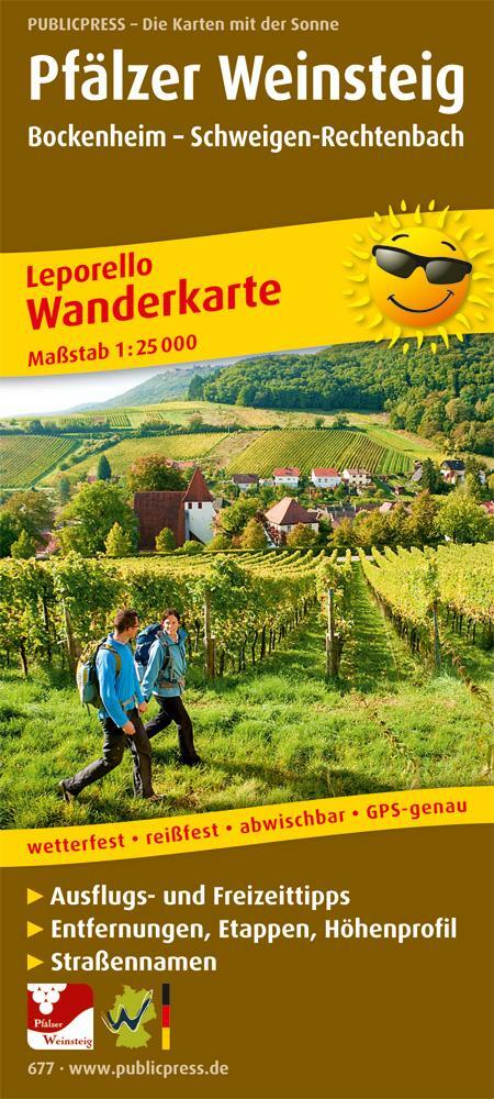 Cover: 9783899206777 | Pfälzer Weinsteig 1 : 25 000. Wanderkarte | (Land-)Karte | Deutsch