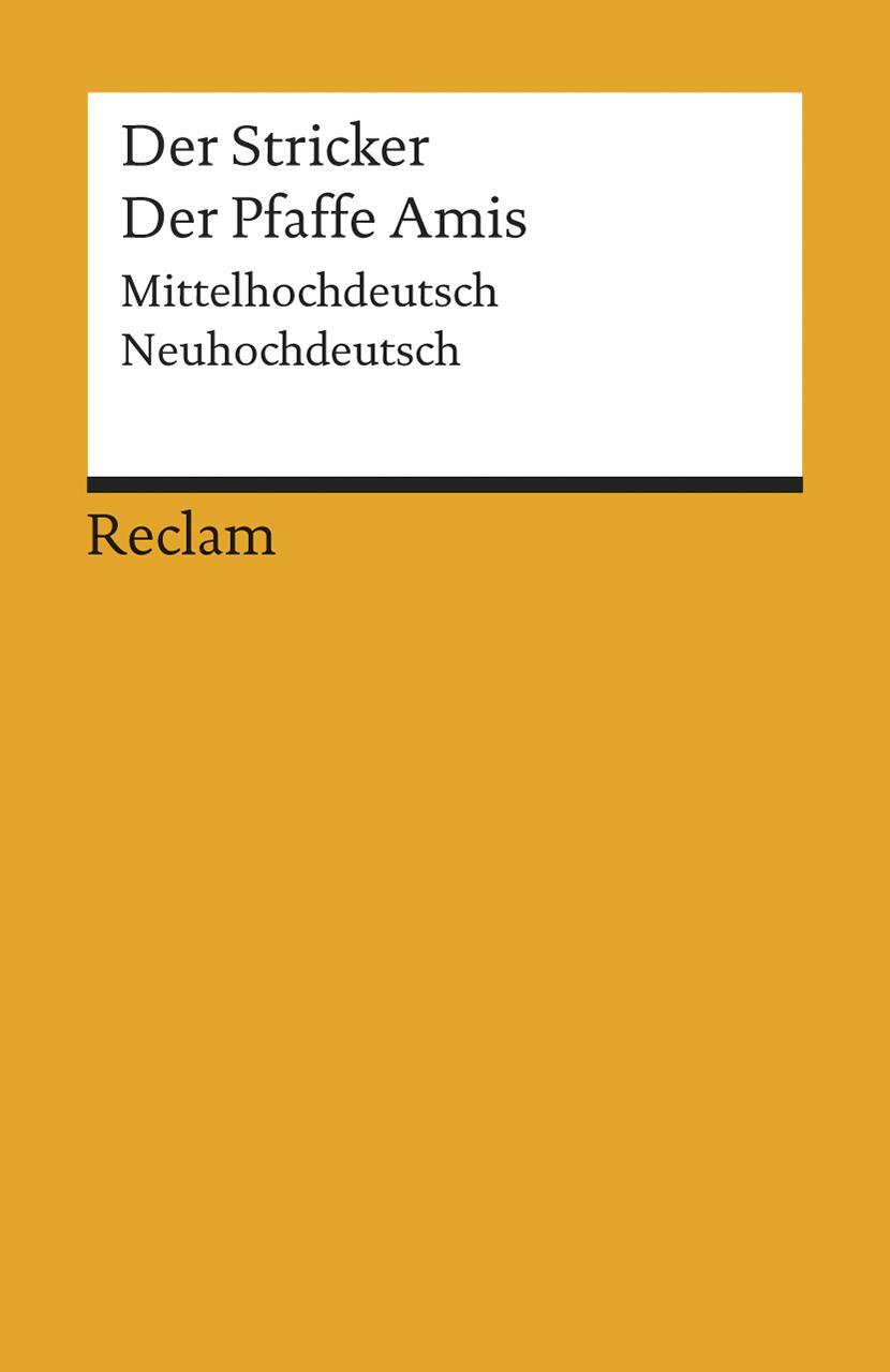 Cover: 9783150006580 | Der Pfaffe Amis | Mittelhochdeutsch/ Neuhochdeutsch | Der Stricker