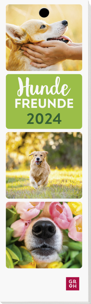 Cover: 4036442010419 | Lesezeichenkalender 2024: Hundefreunde | Groh Verlag | Kalender | 2024