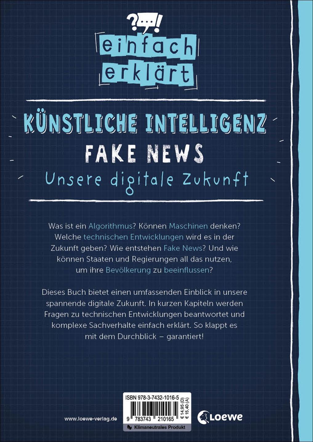 Rückseite: 9783743210165 | Einfach erklärt - Künstliche Intelligenz - Fake News - Unsere...