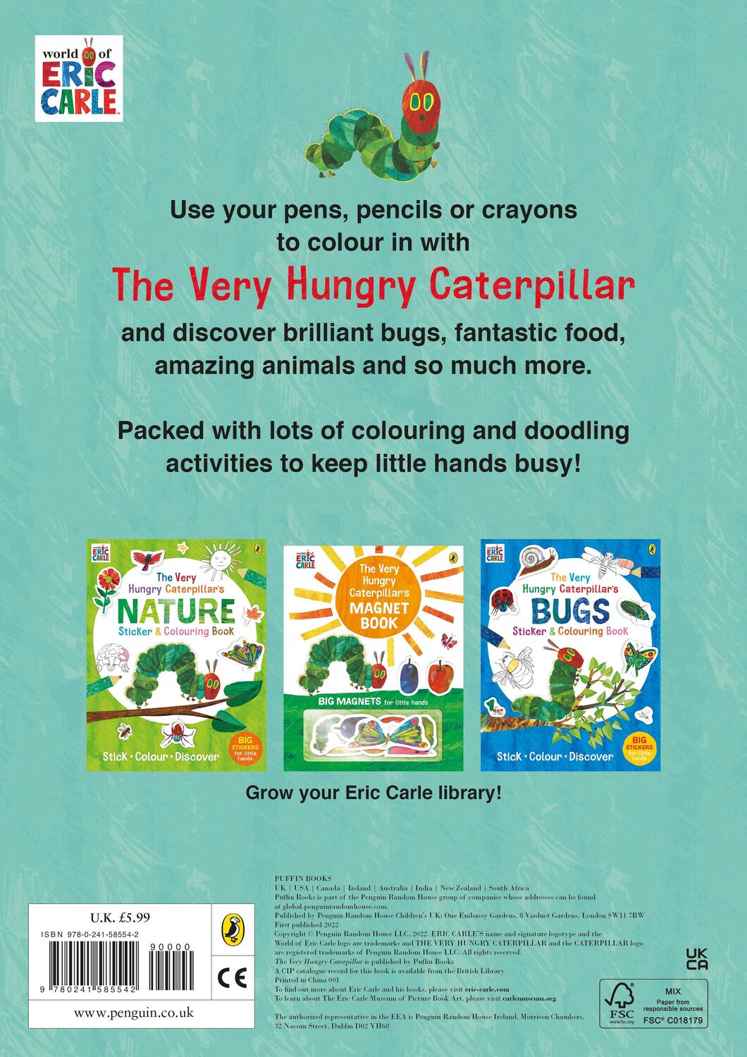 Rückseite: 9780241585542 | The Very Hungry Caterpillar's Very Big Colouring Book | Eric Carle