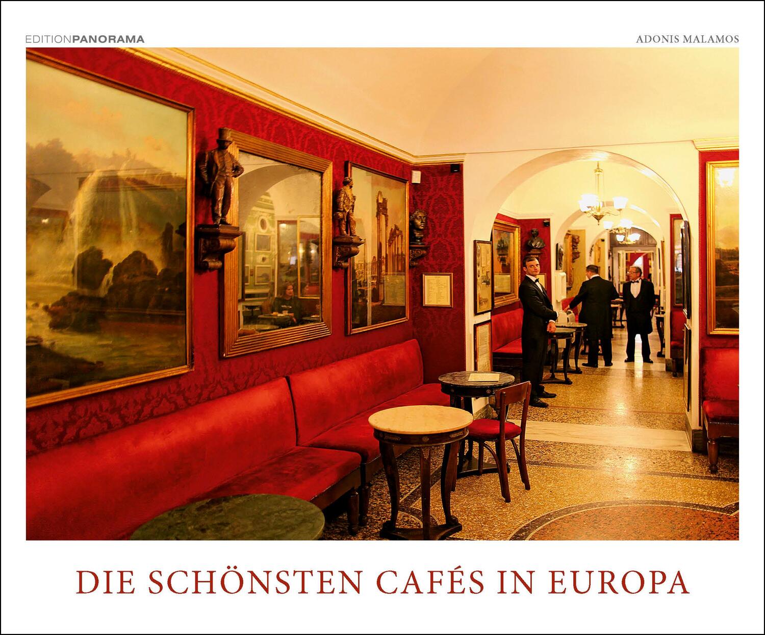 Cover: 9783898236324 | Die schönsten Cafés in Europa | Adonis Malamos | Kalender | XIV | 2024