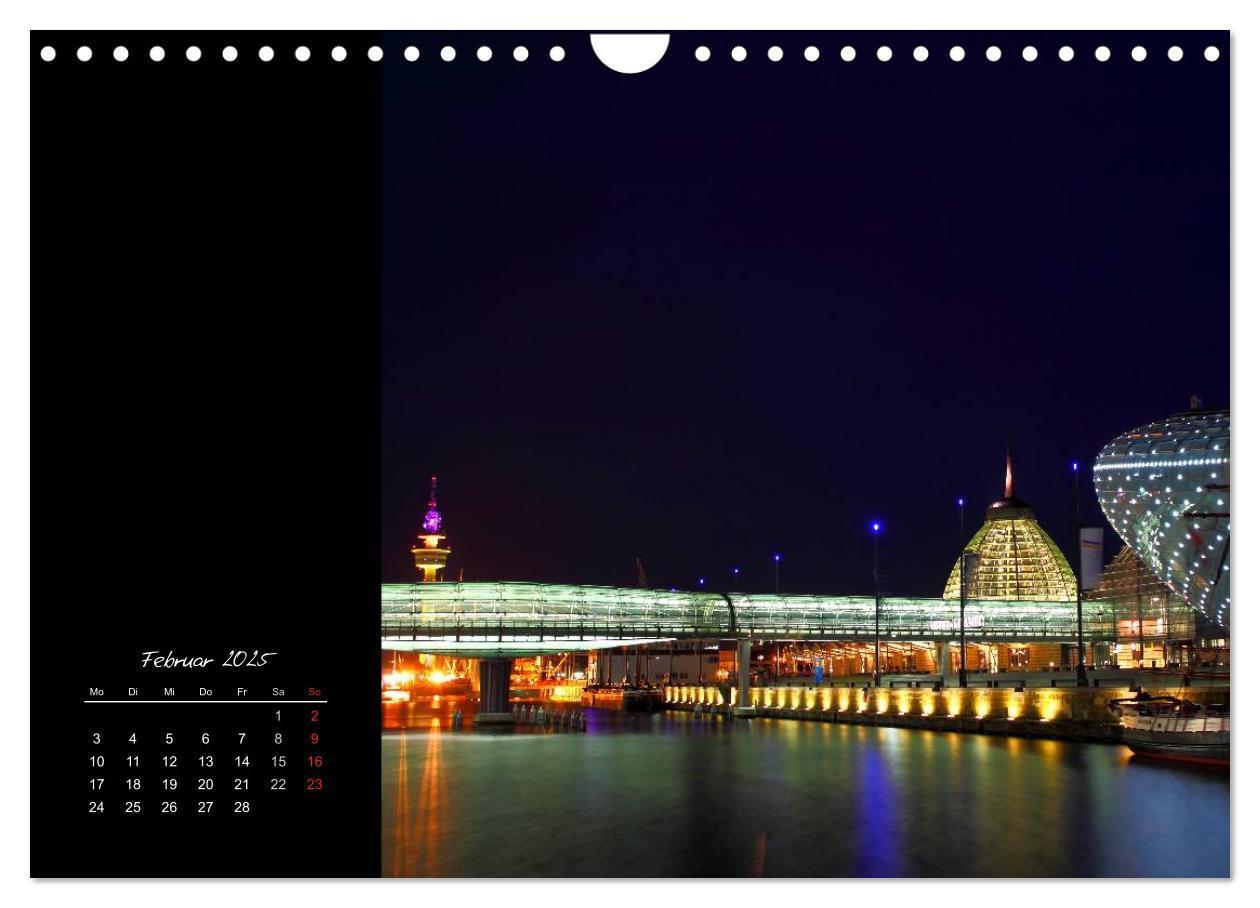 Bild: 9783435831159 | Bremerhaven Nights (Wandkalender 2025 DIN A4 quer), CALVENDO...