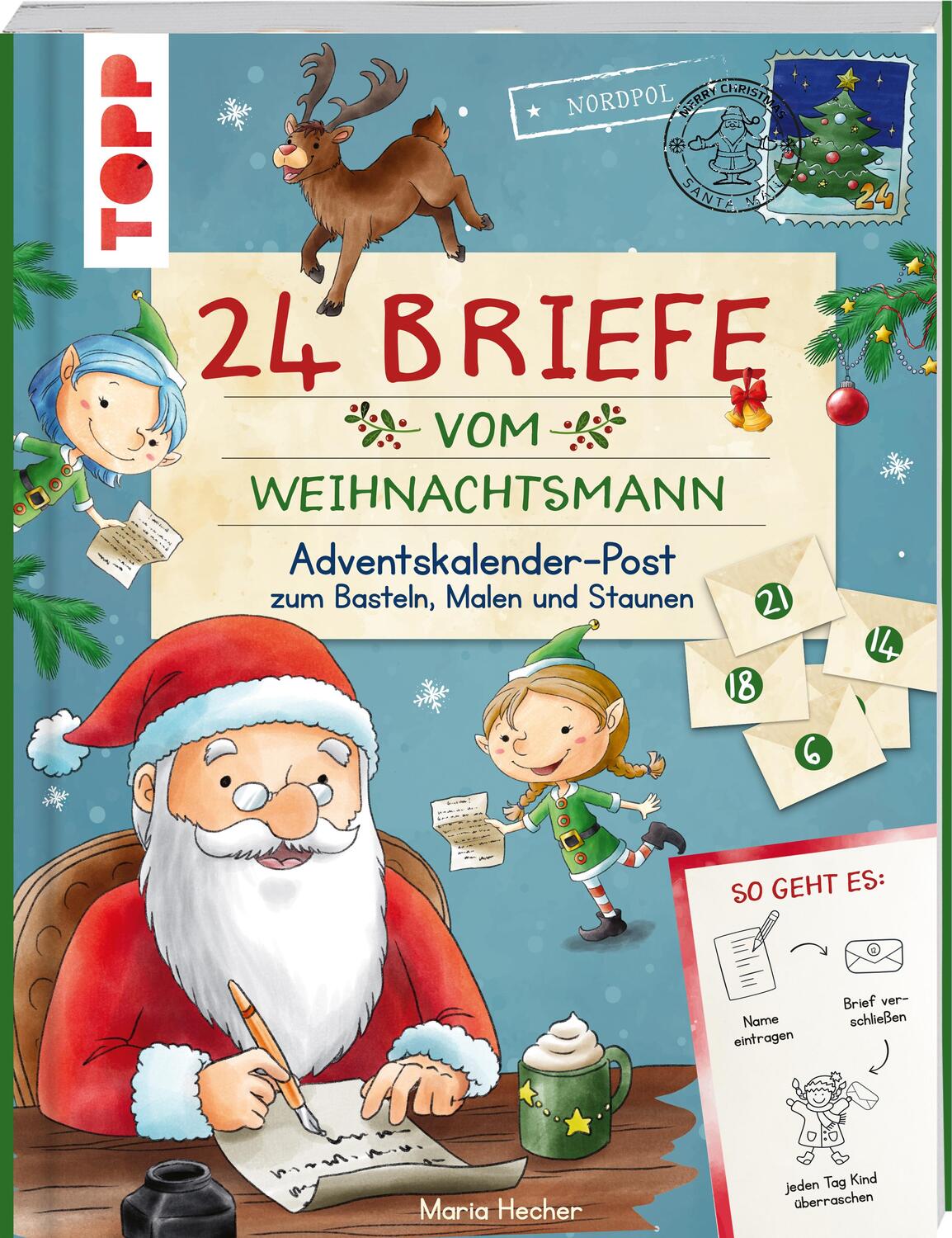 Cover: 9783735890009 | 24 Briefe vom Weihnachtsmann. Adventskalender-Post zum Basteln,...