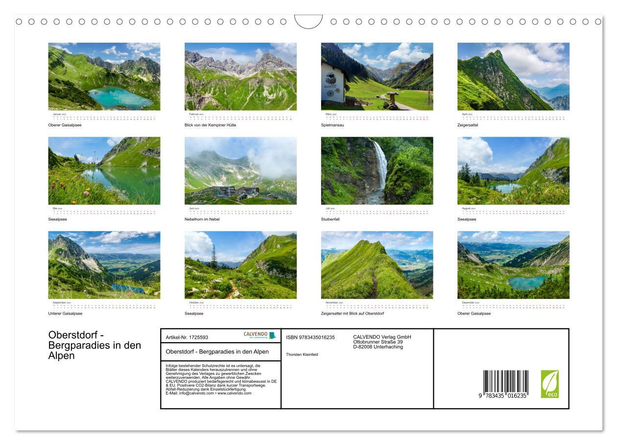 Bild: 9783435016235 | Oberstdorf - Bergparadies in den Alpen (Wandkalender 2025 DIN A3...