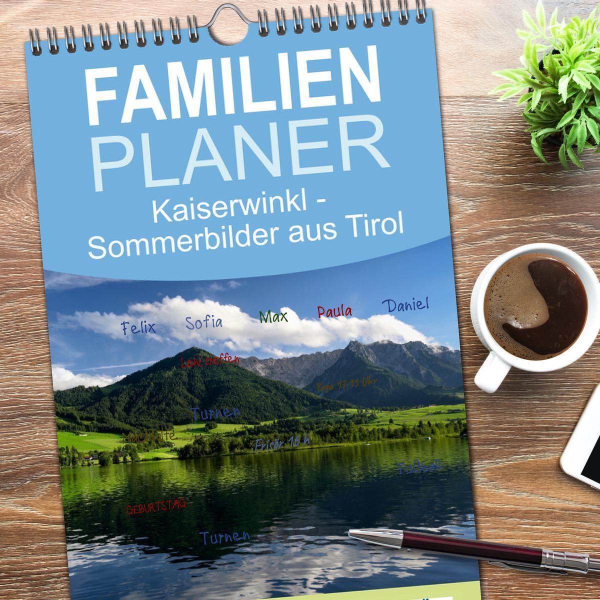 Bild: 9783457094211 | Familienplaner 2025 - Kaiserwinkl - Sommerbilder aus Tirol mit 5...