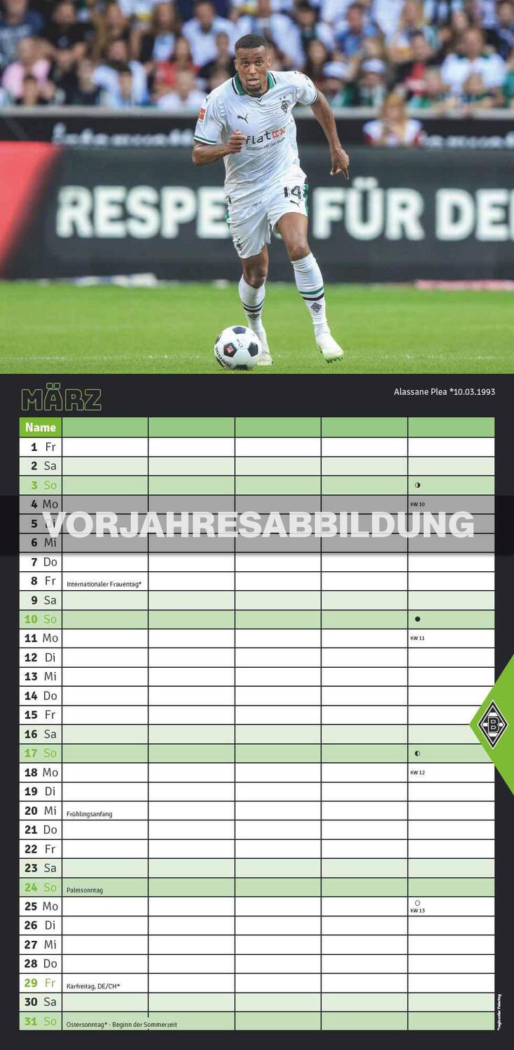 Bild: 4002725994387 | Borussia Mönchengladbach 2025 - Familien-Planer - Fan-Kalender -...