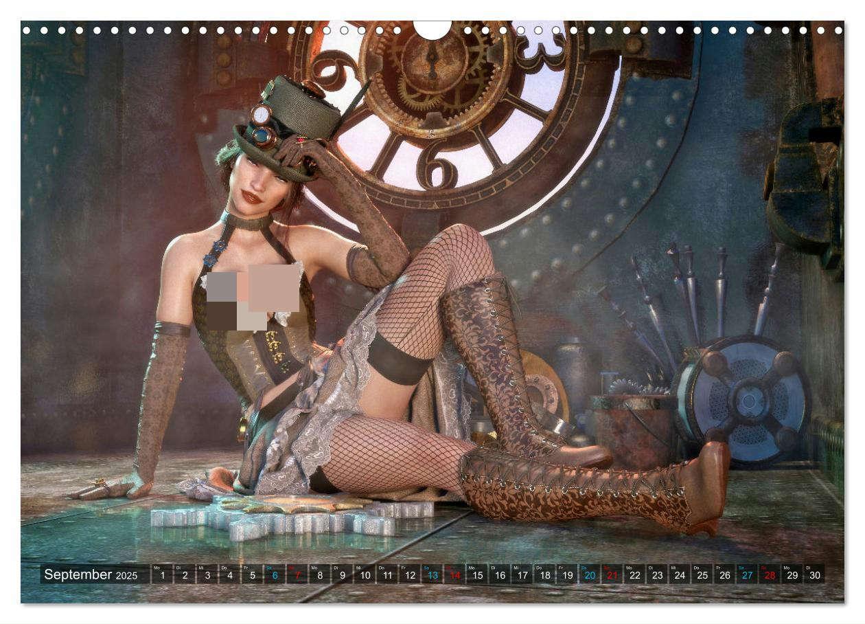 Bild: 9783435024261 | Steampunk Ladys Pin Up (Wandkalender 2025 DIN A3 quer), CALVENDO...