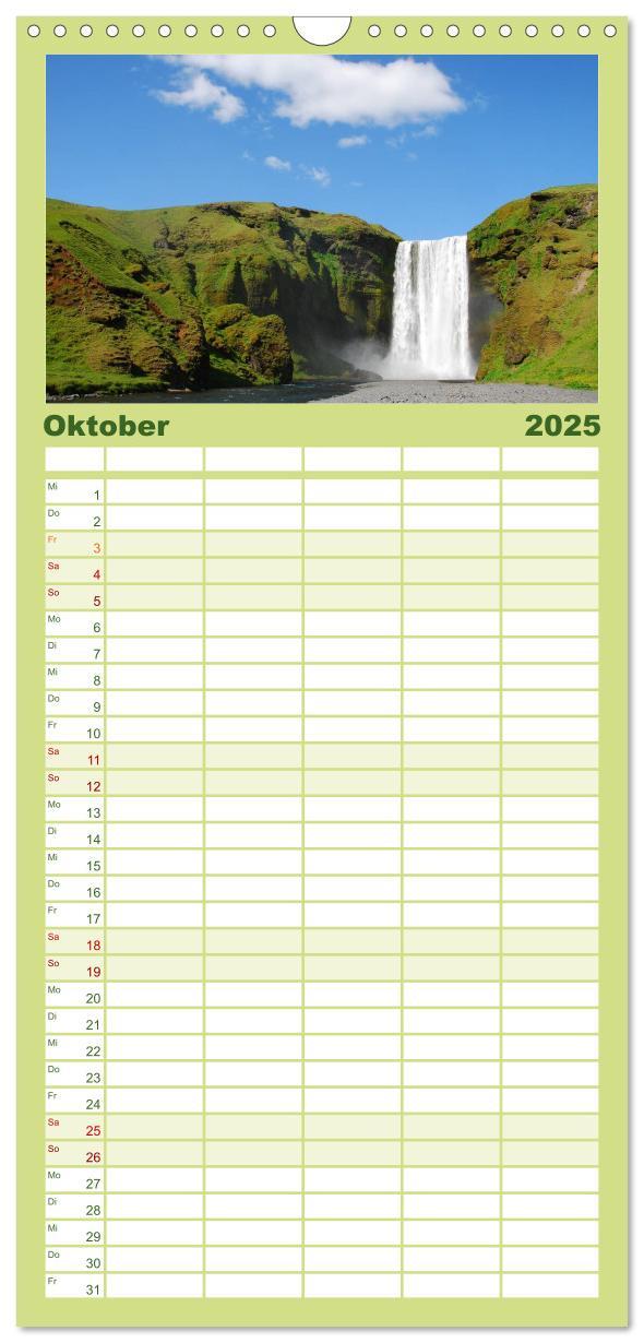 Bild: 9783457114940 | Familienplaner 2025 - Das ist ISLAND mit 5 Spalten (Wandkalender,...