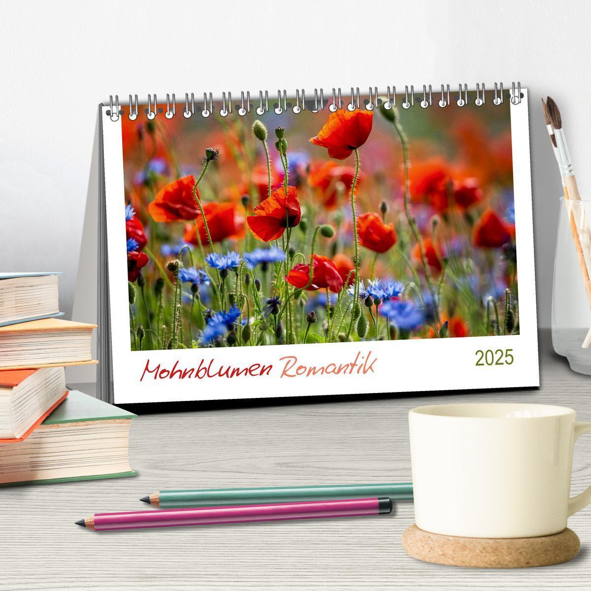 Bild: 9783435121458 | Mohnblumen Romantik (Tischkalender 2025 DIN A5 quer), CALVENDO...