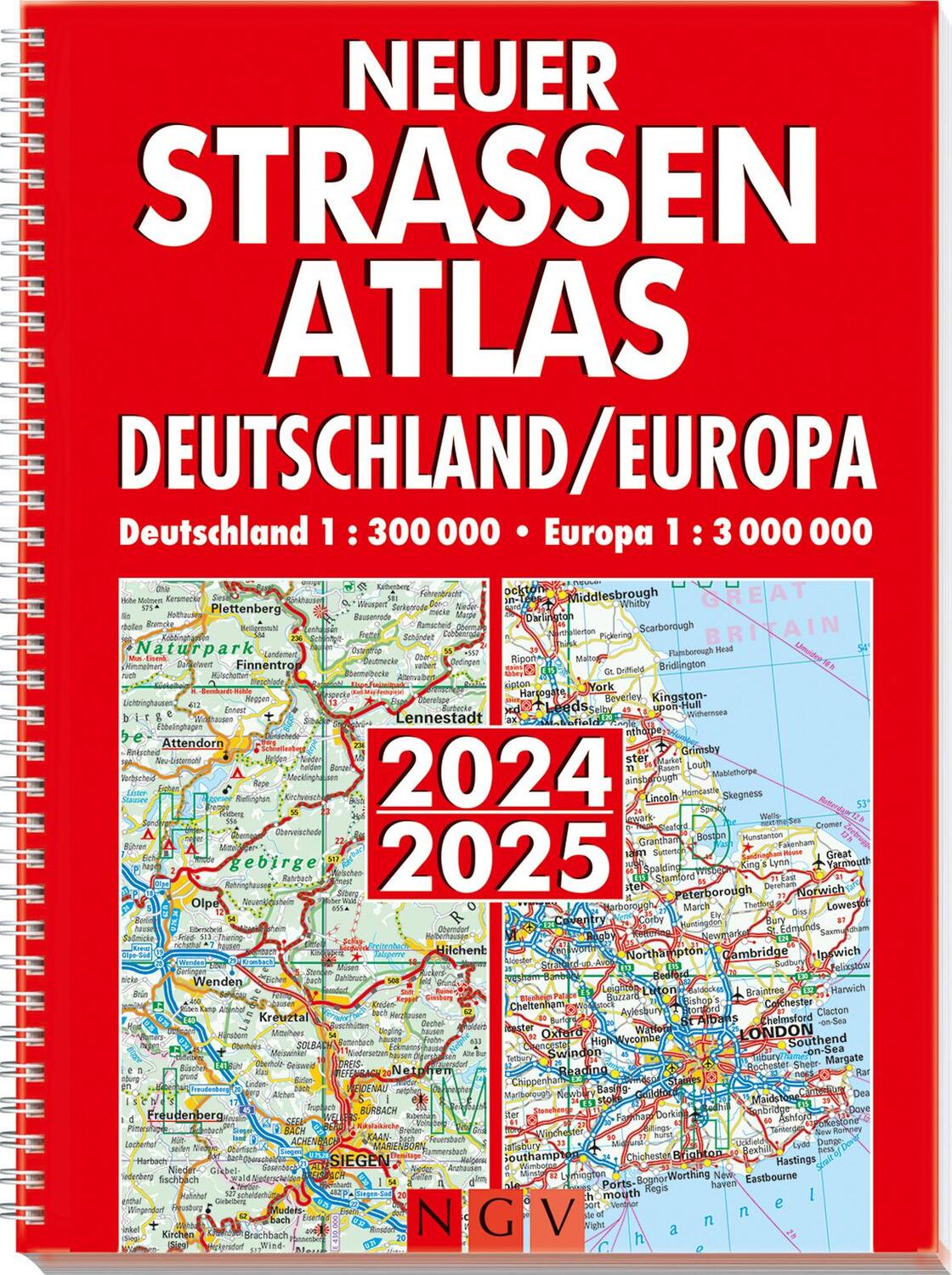 Cover: 9783625143321 | Neuer Straßenatlas Deutschland/Europa 2024/2025 | Taschenbuch | 168 S.