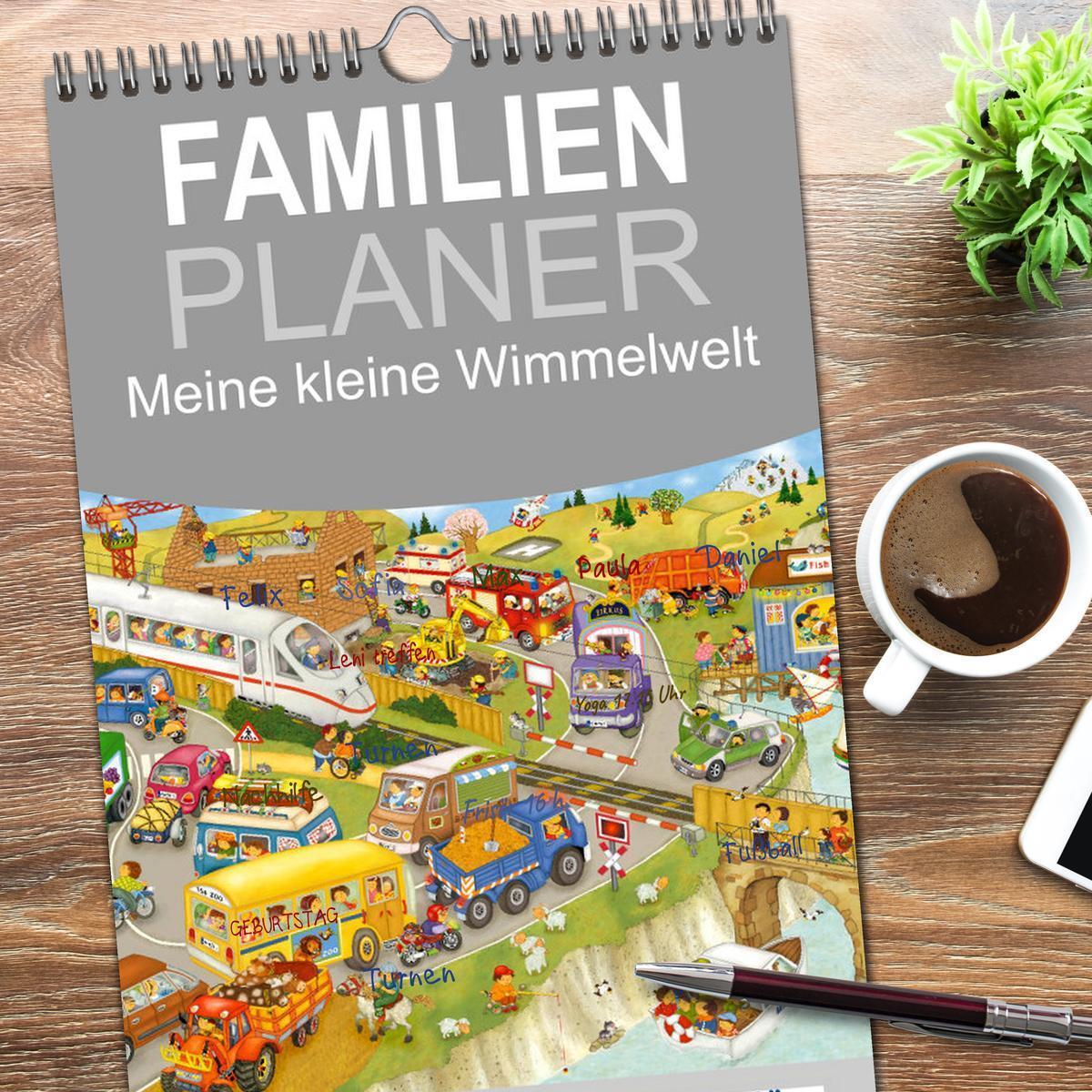 Bild: 9783457119402 | Familienplaner 2025 - Meine kleine Wimmelwelt mit 5 Spalten...