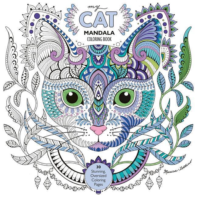 Cover: 9781644033562 | My Cat Mandala Coloring Book | 30 Stunning, Oversized Coloring Pages