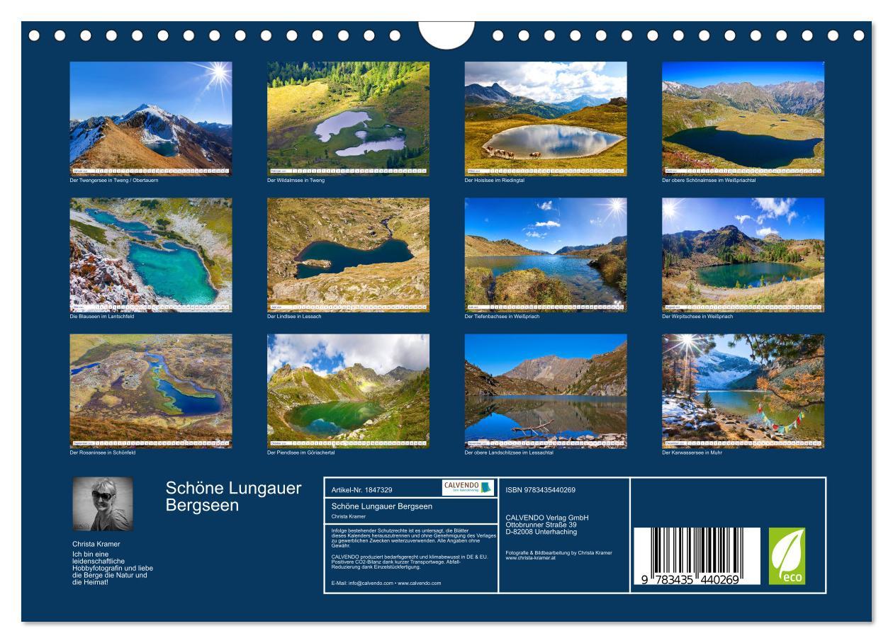 Bild: 9783435440269 | Schöne Lungauer Bergseen (Wandkalender 2025 DIN A4 quer), CALVENDO...