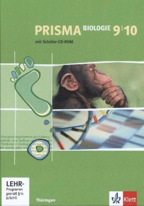 Cover: 9783120683728 | PRISMA Biologie 9/10. Ausgabe Thüringen, m. 1 CD-ROM | Buch | 186 S.
