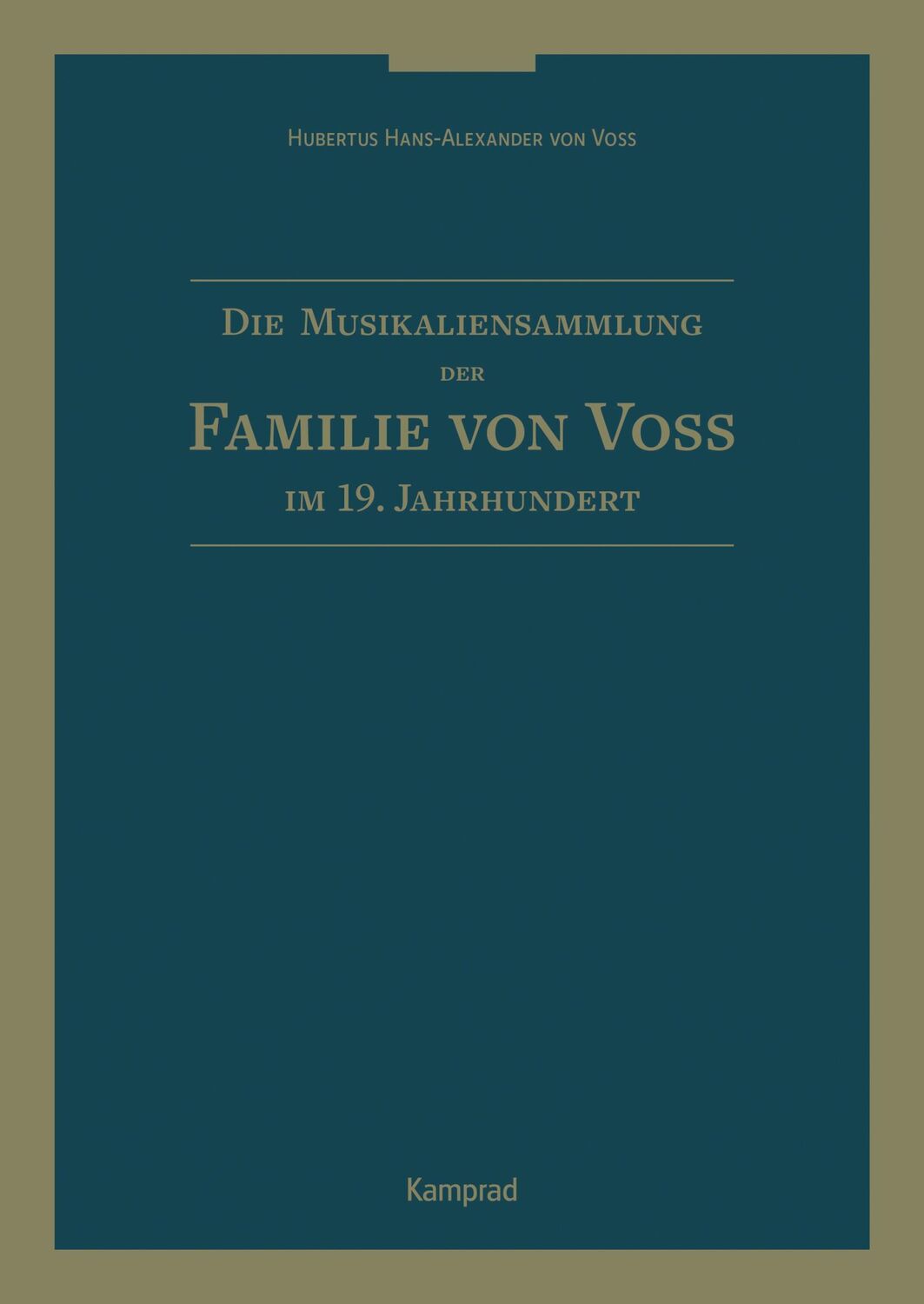 Cover: 9783987530081 | Die Musikaliensammlung der Familie von Voß im 19. Jahrhundert | Voß