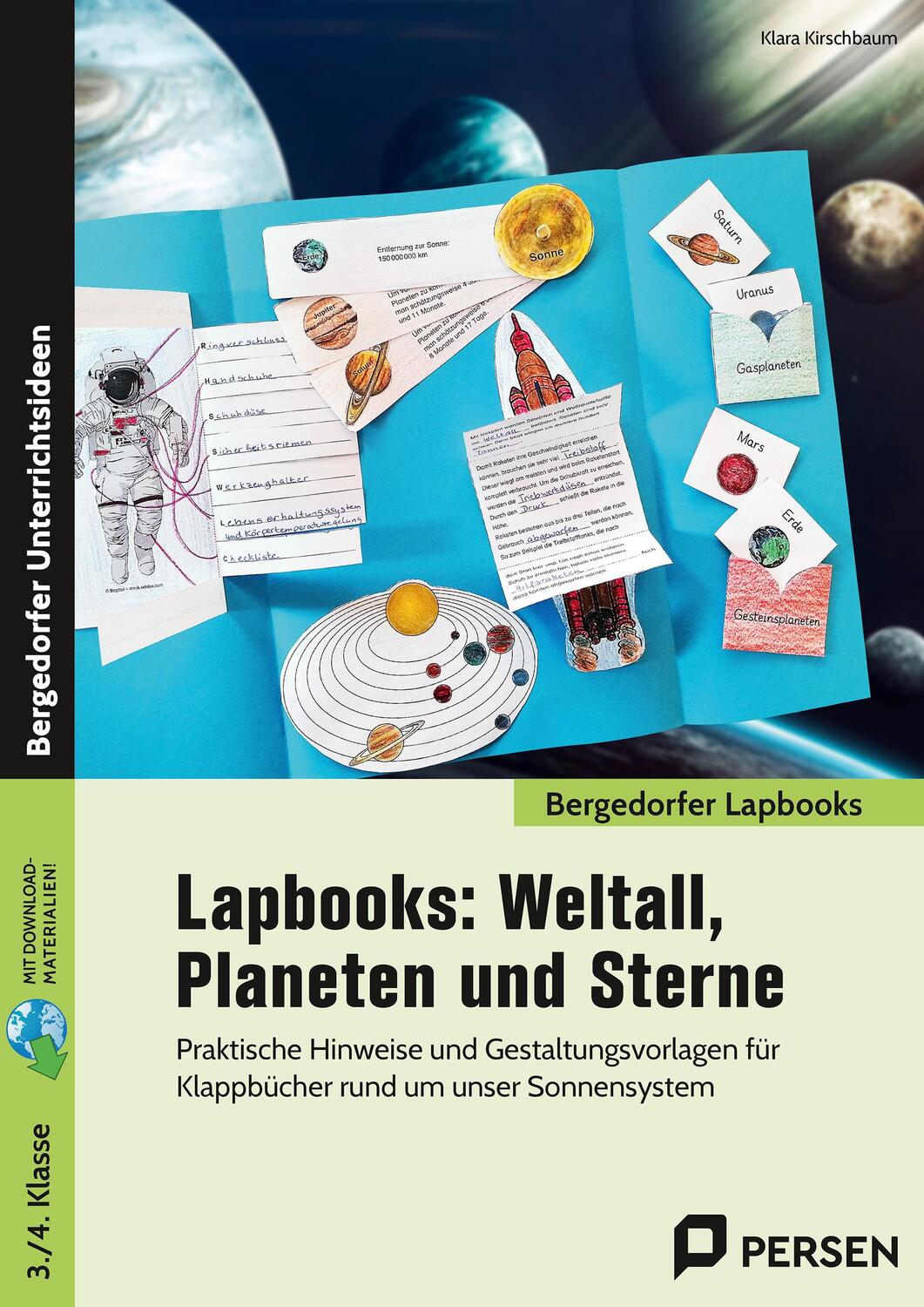 Cover: 9783403209942 | Lapbooks: Weltall, Planeten und Sterne - 3./4. Kl. | Klara Kirschbaum