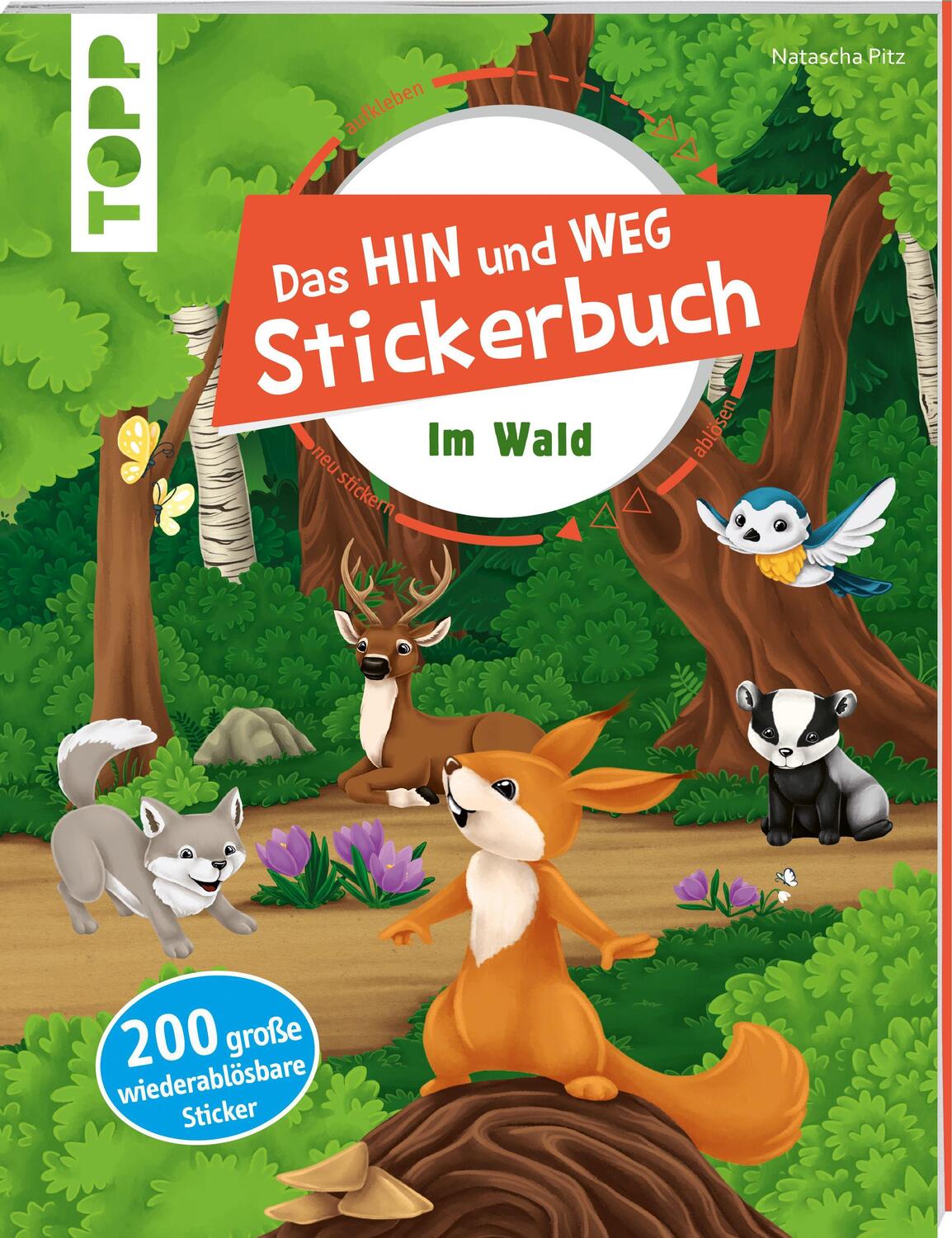 Cover: 9783772449789 | Das Hin-und-weg-Stickerbuch Im Wald | Natascha Pitz | Broschüre | 2020