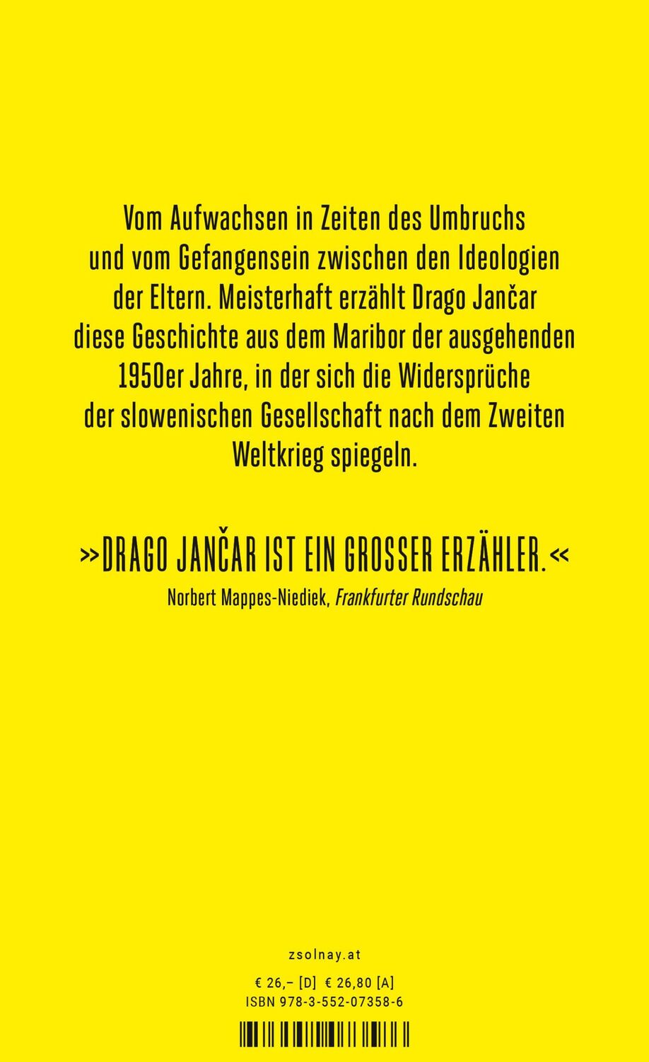 Bild: 9783552073586 | Als die Welt entstand | Roman | Drago Jancar | Buch | 272 S. | Deutsch