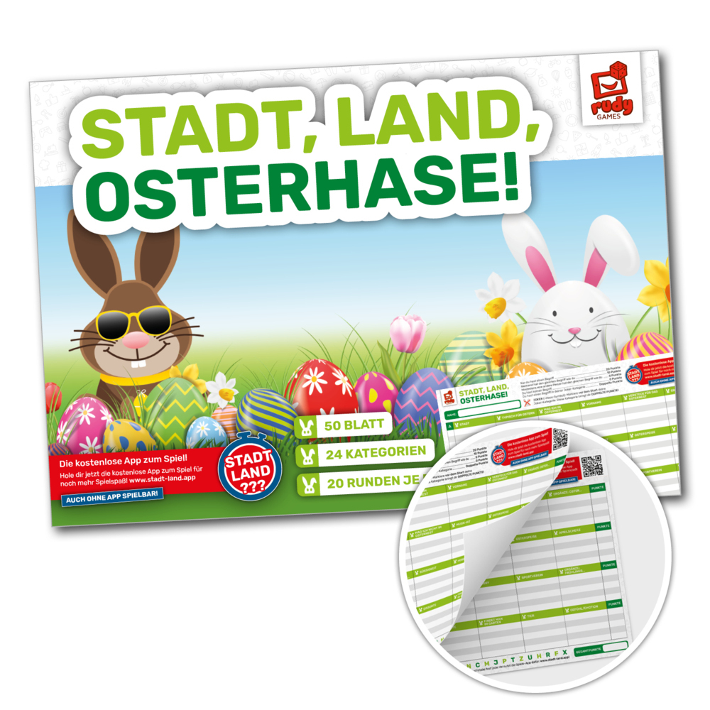 Cover: 9120059810755 | Stadt, Land, OSTERHASE! (Spiel) | Spiel | 1179-1321 | Deutsch | 2022