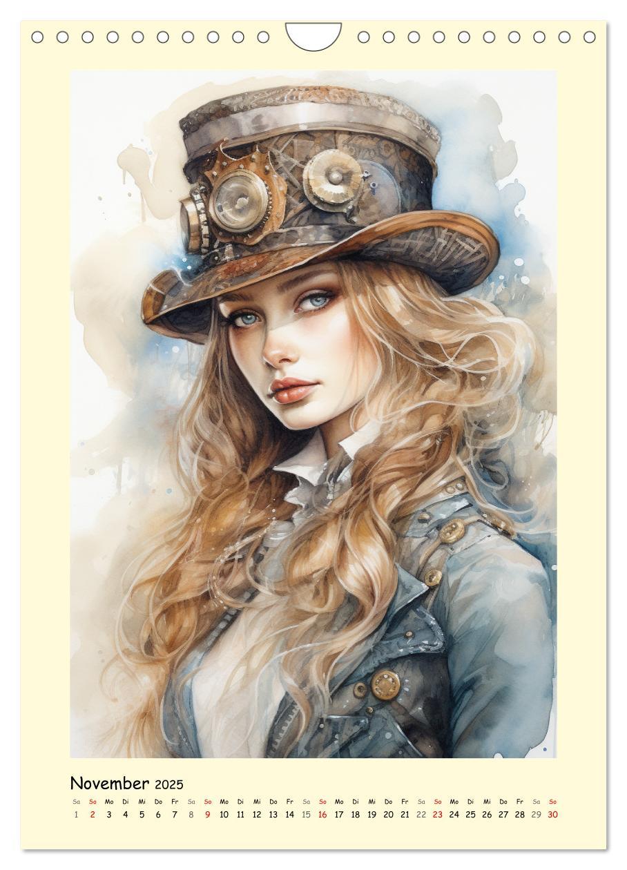 Bild: 9783435860906 | Schöne Steampunk Girls. Retro-Ästhetik im Aquarell-Stil...