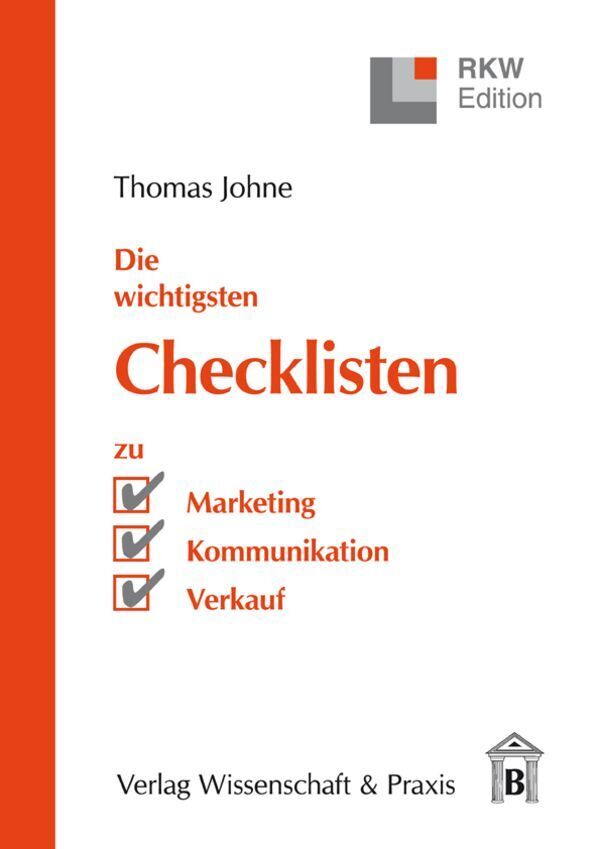 Cover: 9783896734808 | Die wichtigsten Checklisten zu Marketing - Kommunikation - Verkauf.