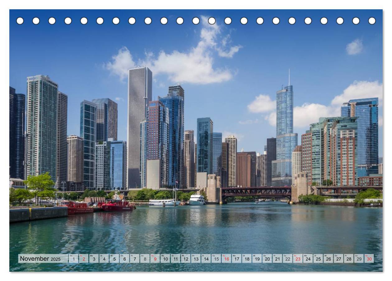 Bild: 9783435691333 | CHICAGO Stadtzentrum (Tischkalender 2025 DIN A5 quer), CALVENDO...