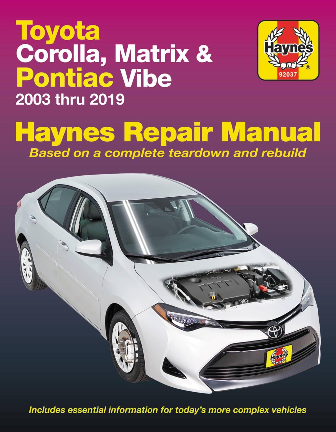 Cover: 9781620923634 | Toyota Corolla (03-19) (USA) | 2003-13 | Haynes Publishing | Buch