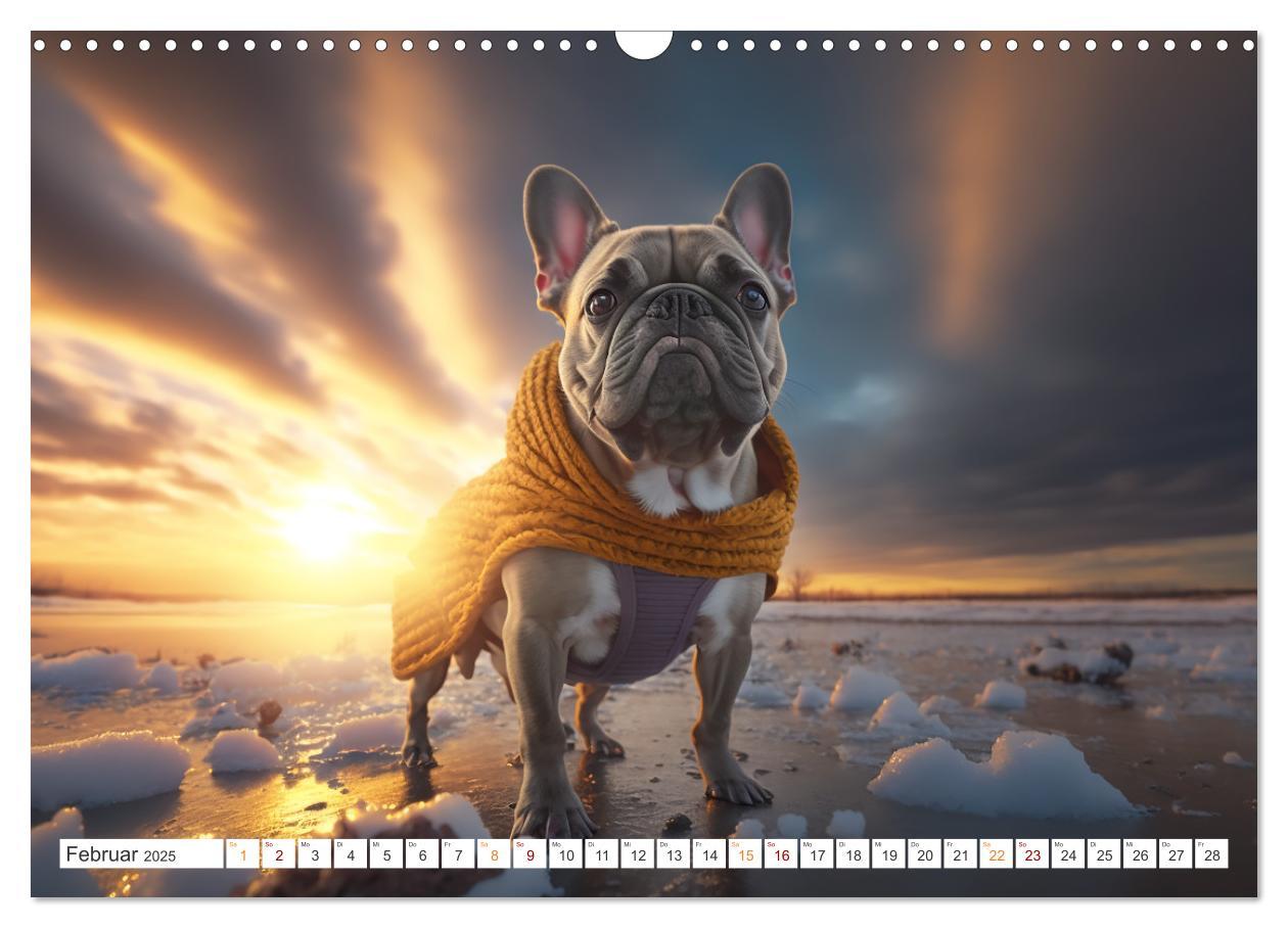 Bild: 9783383908293 | Französische Bulldoggen (Wandkalender 2025 DIN A3 quer), CALVENDO...