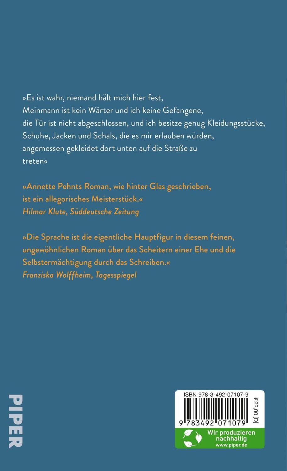 Rückseite: 9783492071079 | Die schmutzige Frau | Annette Pehnt | Buch | 176 S. | Deutsch | 2023