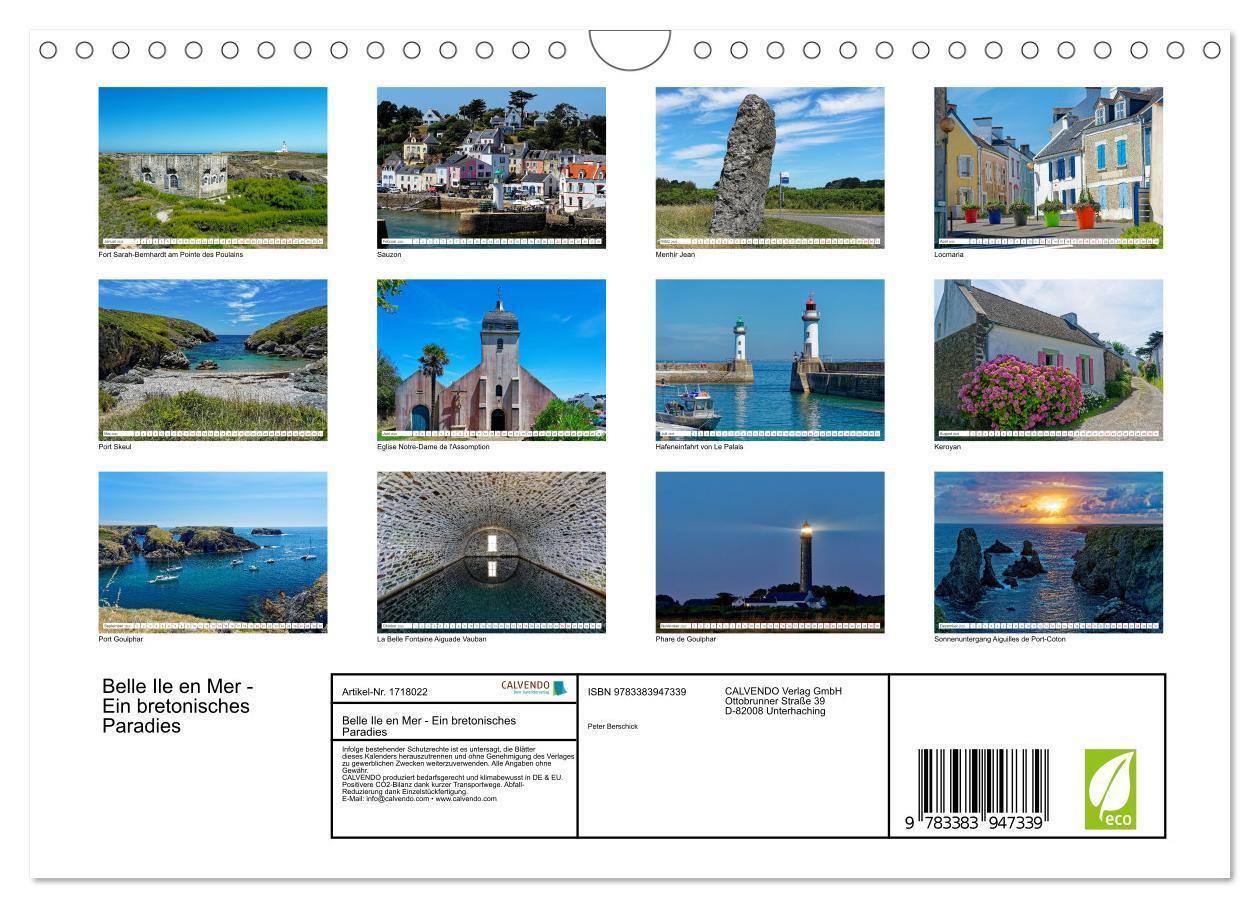 Bild: 9783383947339 | Belle Ile en Mer - Ein bretonisches Paradies (Wandkalender 2025 DIN...