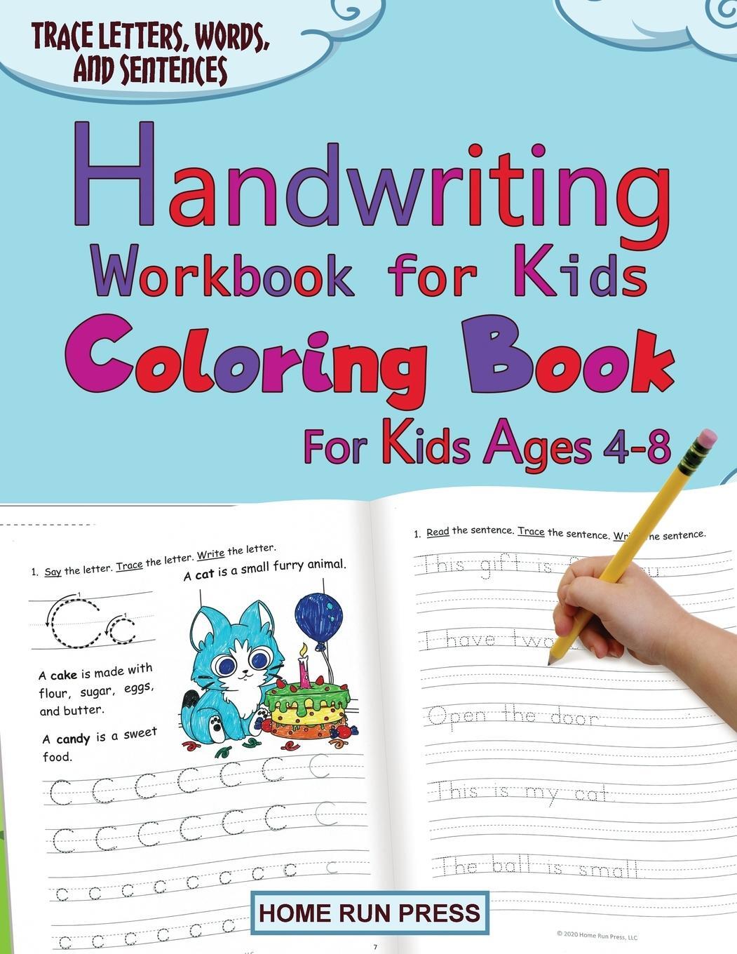 Cover: 9781952368004 | Handwriting Workbook for Kids Coloring Book for Kids Ages 4-8 | Tbd