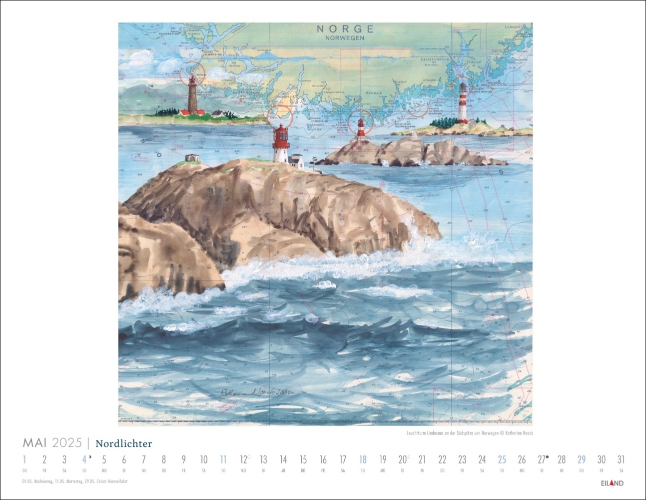 Bild: 9783964023667 | Nordlichter - See(h)karten Kalender 2025 | Katharina Noack | Kalender