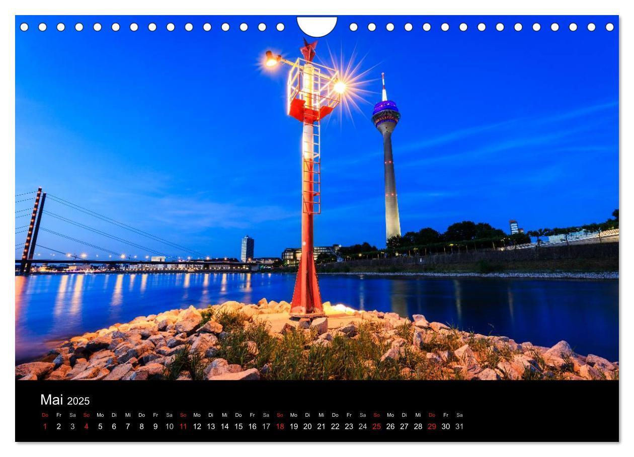 Bild: 9783435671601 | Düsseldorf bei Nacht (Wandkalender 2025 DIN A4 quer), CALVENDO...