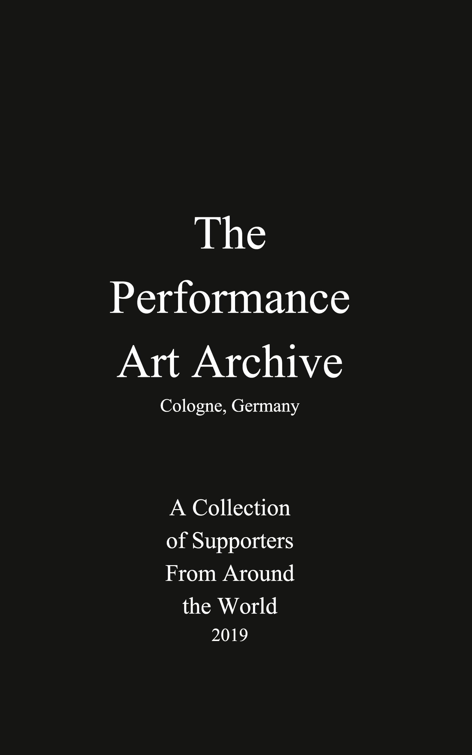 Cover: 9780464026358 | The Performance Art Archive | Boris Nieslony | Taschenbuch | Englisch