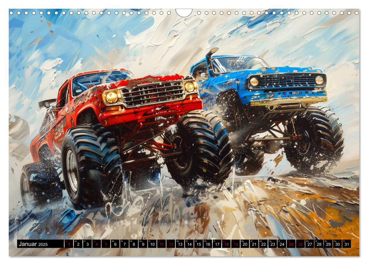 Bild: 9783383822346 | Wilde Monstertrucks (Wandkalender 2025 DIN A3 quer), CALVENDO...