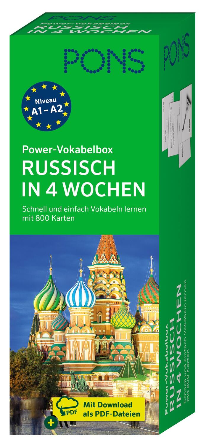 Cover: 9783125624795 | PONS Power-Vokabelbox Russisch in 4 Wochen | Taschenbuch | 800 S.