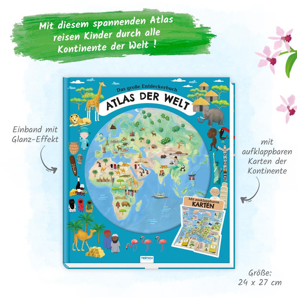 Bild: 9783965526778 | Trötsch Kinderatlas Das große Entdeckerbuch Atlas der Welt | Co.KG