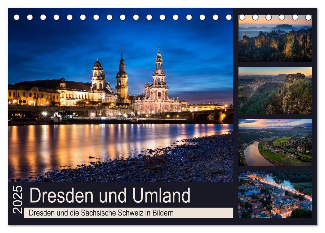 Cover: 9783435447923 | Dresden und Umland (Tischkalender 2025 DIN A5 quer), CALVENDO...