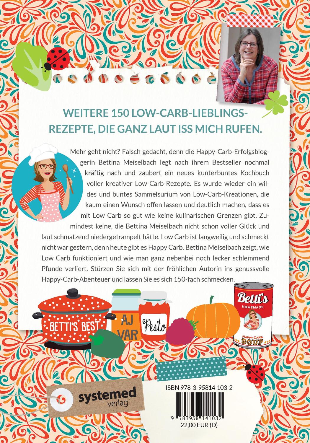 Rückseite: 9783958141032 | Happy Carb: Mehr Low-Carb-Lieblingsrezepte | Bettina Meiselbach | Buch