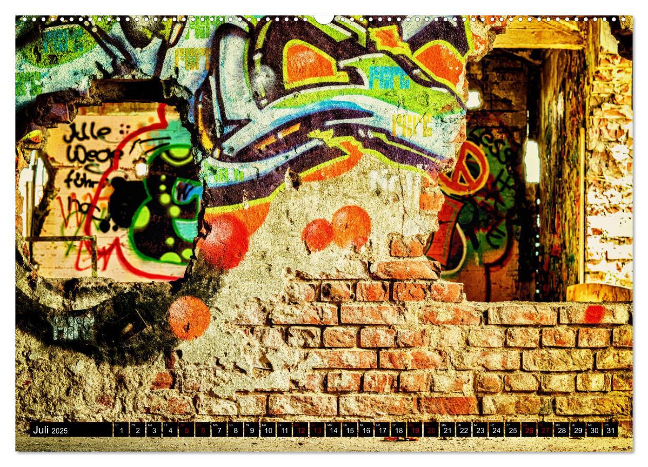 Bild: 9783435309924 | Lost Places Graffiti (Wandkalender 2025 DIN A2 quer), CALVENDO...