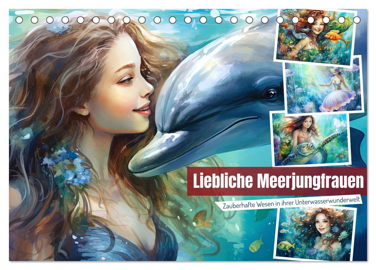 Cover: 9783383892370 | Liebliche Meerjungfrauen (Tischkalender 2025 DIN A5 quer), CALVENDO...