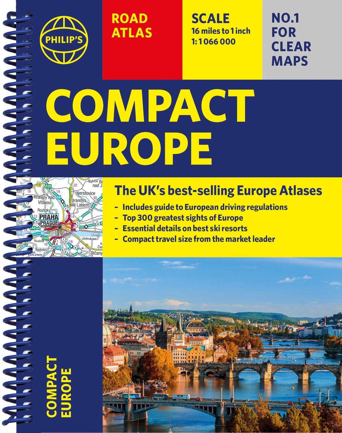 Cover: 9781849076487 | Philip's Compact Atlas Europe | A5 Spiral binding | Philip'S Maps