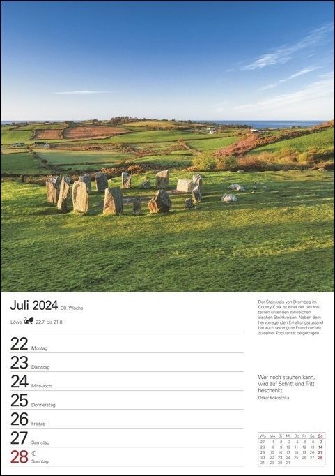 Bild: 9783840031588 | Irland Wochenplaner 2024. Landschafts-Wandkalender zum Eintragen...