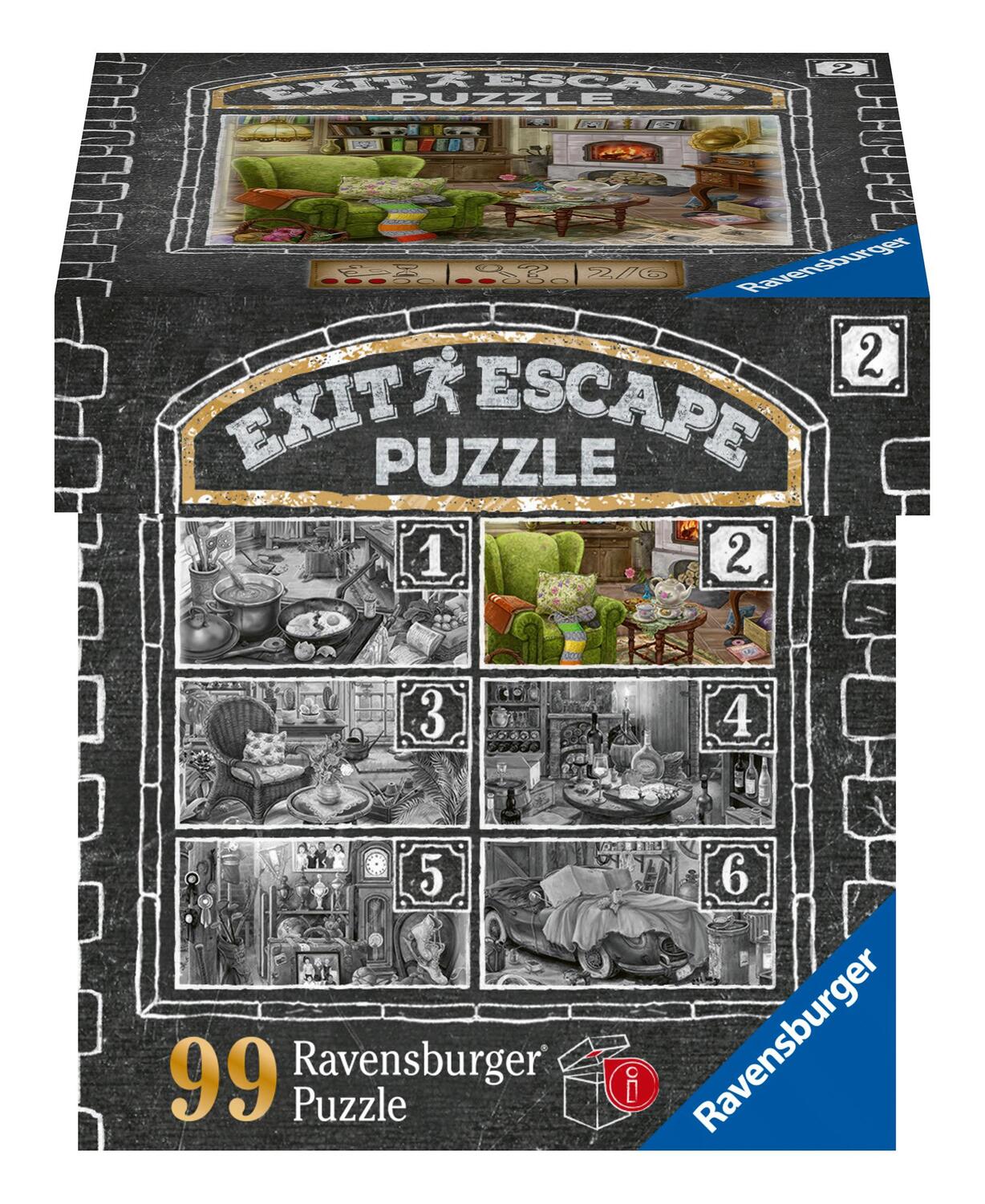 Cover: 4005556168781 | Ravensburger EXIT Puzzle 16878 - Im Gutshaus Wohnzimmer - 99 Teile...